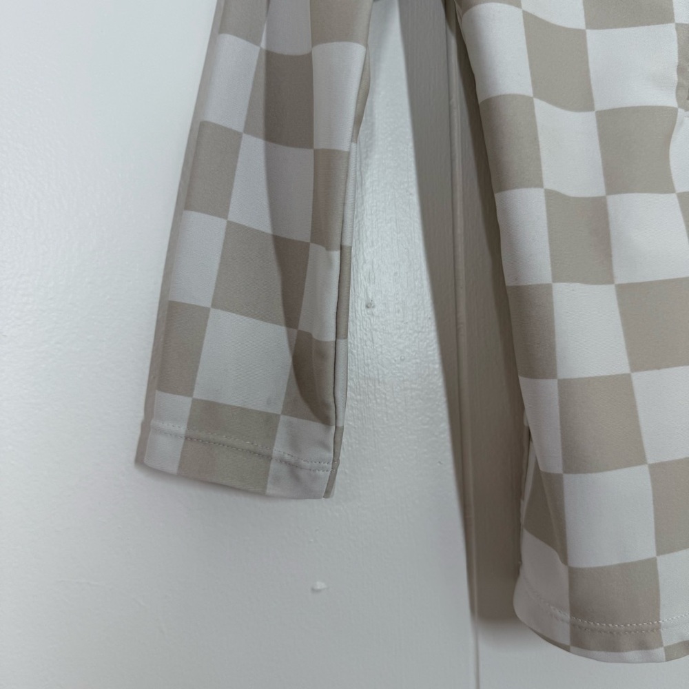 Brixton Phoenix Cream Checkered Rash Guard - Picture 8 of 13